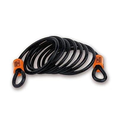 Image of Burg Wächter 750 250 Spiral Rope with End Rings, Black, 2.5 m