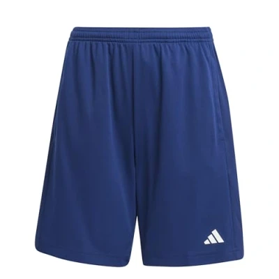 Image of adidas Unisex Kids Train Essentials Logo Regular Fit Short Junior, Dark Blue/White, 11 12 Years
