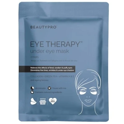 Image of BEAUTY PRO Eye THERAPY Under Gel Patches Natural Green Tea Extract Pads Collagen Skincare Masks for Puffy Eyes Dark Circles &amp; Wrinkles Vegan 3 Pairs Multi Award Winning Brand
