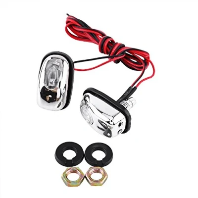 Image of Car LED Water Spray Lamp, 2pcs Windscreen Wiper Jet Light Nozzle Washer Eyes 12V (Blue)