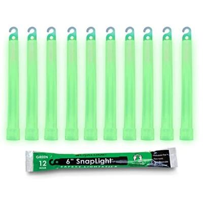 Image of Cyalume Glow Sticks Military Grade Lightstick Premium Green 6 SnapLight Emergency Chemical Light Stick with 12 Hour Duration (Bulk Pack of 10 Chem Lights)