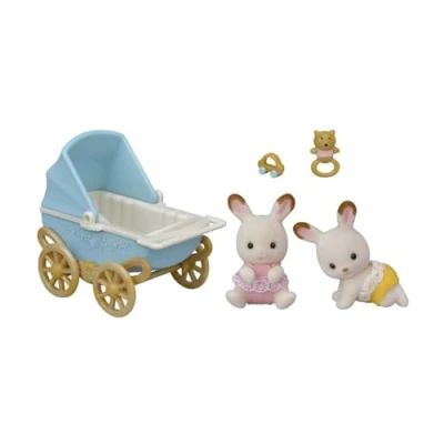 Image of Sylvanian Families Chocolate Rabbit Twins Set dollhouse playset 5432