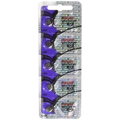 Image of 5 Maxell Batteries Button Cell SR626SW