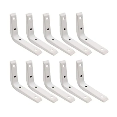 Image of Strong Shelf Bracket Reinforced 100x75mm White Pack of 10 EAI Brand (10)