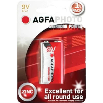 Image of AGFA PHOTO E Block 9V Zinc Chloride Battery