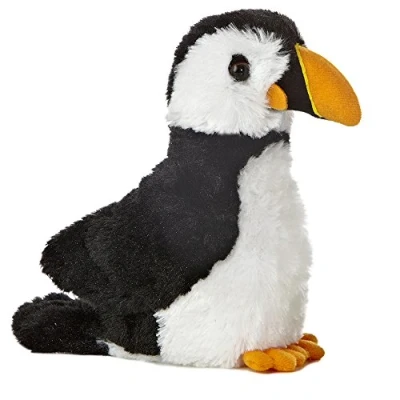 Image of Aurora, 31331, Mini Flopsies Puffin, 8In, Soft Toy, (Black/White/Orange)
