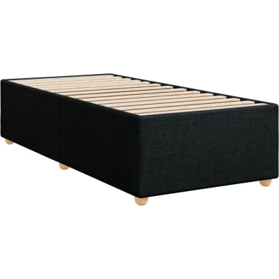 Image of vidaXL Bed Frame without Mattress Black 90x190 cm Single Fabric