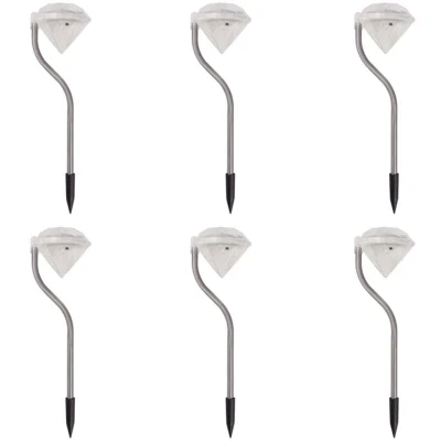 Image of vidaXL Solar LED Garden Lights 6 pcs 9x7.8x29.5 cm