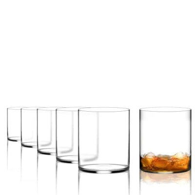 Image of Stölzle Lausitz Kyoto Bar Whisky Glasses Set of 6 I 430 ml Tumbler in Timeless Design Dishwasher Safe &amp; Sturdy Cups Crystal Made Lead Free Glass