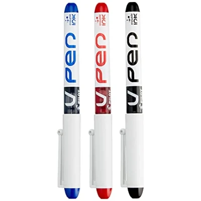 Image of Pilot Vpen Disposable Fountain Pen Black/Blue/Red (Pack of 3)