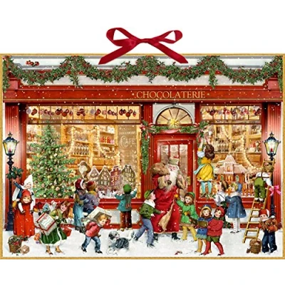Image of Carousel Home Deluxe Traditional Card Advent Calendar Large The Chocolate Shop