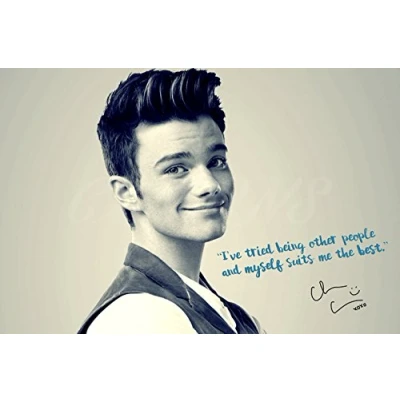 Image of Chris Colfer Quote Art PRE Signed Photo Print 12 X 8 INCHES (A4)