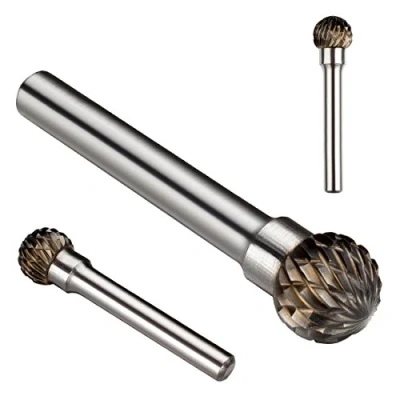 Image of sourcing map Double Cut Tungsten Carbide Rotary File 15/32 inch Head 6mm Shank Ball Shaped