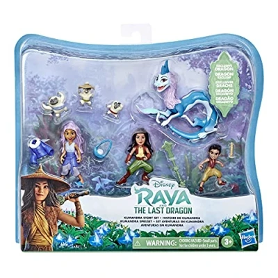 Image of Disney Princess,E9474 and the Last Dragon Kumandra Story Set, 7 Dolls Doll Accessories, Raya, Sisu, Ongis, Boun, Sisu