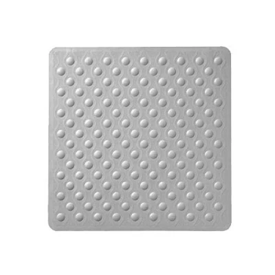 Image of aztex Anti Fungal Non Slip Shower or Bath Mat with Bubbles and Suction Cups, Resistant Tread, Kids Mat, Made From Rubber Vinyl Slate