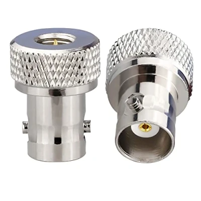 Image of TUOLNK SMA Male to BNC Female RF Coax Connector for Two Way Radio Walkie Talkie Coaxial Adapter 2 Set