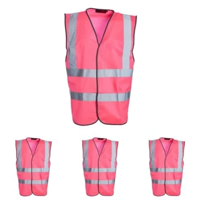 Image of Blackrock Hi Vis Vest, Pink Viz Jacket, Reflective High Vests, PPE Clothing, Vis, Hivisible, Cycling, Security Mens Womens Childs Kids Boys Girls, Running Vest Size 5XL