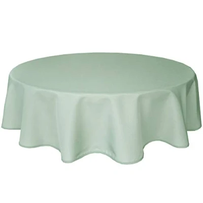 Image of Home Direct Quality Round Fabric Tablecloth Table Cover 180cm 70&quot; Sage Green