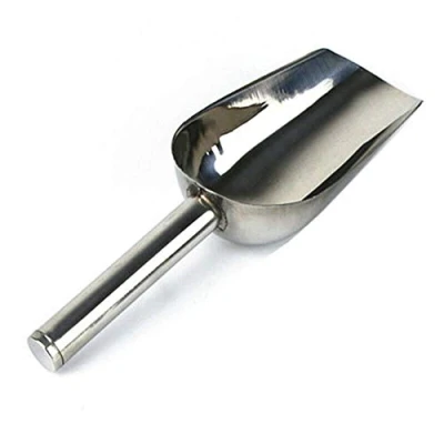 Image of ausuky 1x Stainless Steel Ice Scoop Shovel for Wedding Buffet Bar Sweet Candy Food Spoon 8 13 Inch (9 Inch)