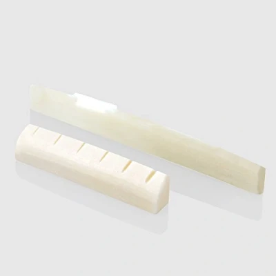 Image of VANSON 43mm Bone Nut &amp; Compensated Saddle for Acoustic Guitars RND CMP