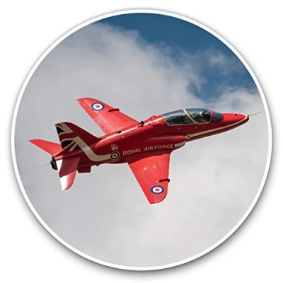 Image of Awesome Vinyl Stickers (Set of 2) 15cm Red Arrows Plane RAF Fun Decals for Laptops,Tablets,Luggage,Scrap Booking,Fridges #14551