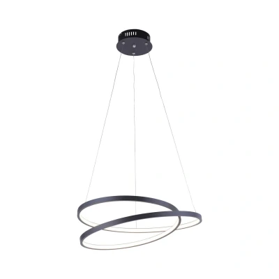 Image of Roman Pendant Ceiling Light Black 1x 3W LED 3000K Dimmable
