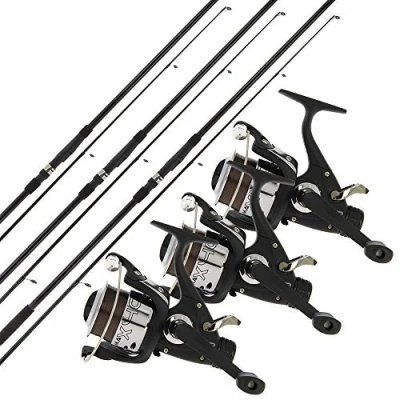 Image of NGT 2/3 x Carp Max 12ft 2pc Rods + MAX40 2BB Runner Reel 10lb Line (2 Rods, 2 Reels)