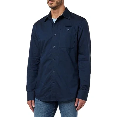 Image of G STAR RAW Men&#039;s Bristum 2.0 Slim Shirt , Multicolour (rank blue/dk black oxford D23553 C895 G101), L