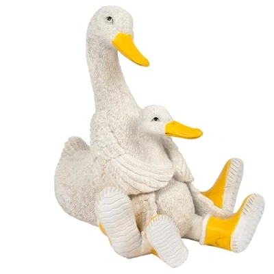 Image of The Leonardo Collection Quackers Duck With Duckling Figurine For Home &amp; Office Decor Ornaments Gift Women Men Beautiful Indoor Outdoor Living Room