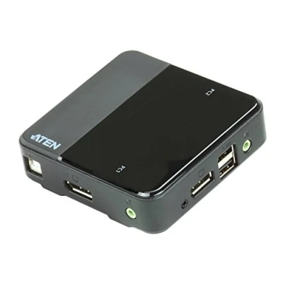 Image of ATEN USB DisplayPort/Audio 2 Port KVM Switch CS782DP 4K UHD (3840 x 2160 @ 60 Hz) DCI (4096 Hz), support Windows, Mac, Sun, and Linux, UK, 1 Market Leader