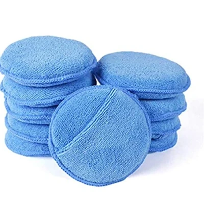 Image of Szaerfa 10PCS Microfiber Hand Polish Sponge, Ultra Soft Car Wax Applicator Pad for Vehicle Glass Cleaning