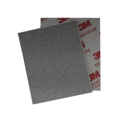 Image of 3M Softback Sanding Sponge Aluminum Oxide Abrasive Pad 4 1/2 Inch x 5 Inch, Medium 120 180 Grit (Set of 2)
