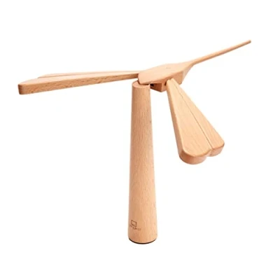 Image of Gingko Design LED Dragonflight Balance Desk Lamp with 4 Colour Temperature Lighting Mode, Long Lasting Rechargeable Battery, USB Charging, sculptural Lighting, FSC Certified Wood (Maple), G023