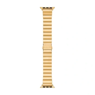 Image of Michael Kors Women&#039;s Watchband Bands For Apple Watch 20 MM Gold Tone Stainless steel, MKS8074E
