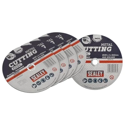 Image of Sealey 230 x 2mm Cutting Disc 22mm Bore (Pack of 5)