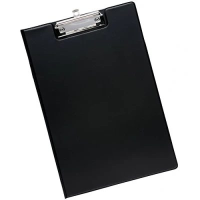 Image of 5 Star Fold over Clipboard with Front Pocket Foolscap Black