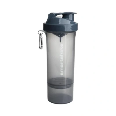 Image of Smartshake Slim Protein Shaker Bottle 500 ml Leakproof Gym Drink for Shakes BPA Free Powder Cup Men &amp; Women Stormy Grey