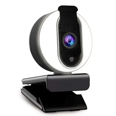 Image of NexiGo N680E 1080P Webcam with Ring Light, Privacy Cover and Dual Microphone, Advanced Auto Focus, Adjustable Brightness, Streaming Web Camera for Zoom Skype Facetime, PC Mac Laptop Desktop (Renewed)