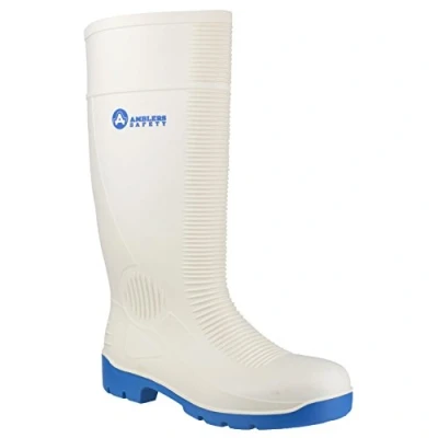 Image of Amblers Safety FS98 WATERPROOF Wellingtons Mens White Size UK 10.5