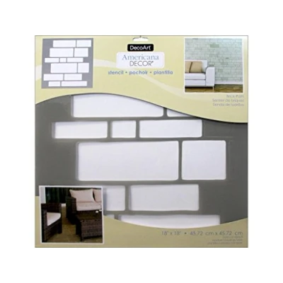 Image of Deco Art Americana Decor Stencil 18x18 Brick Path, None, Extra Large, One Size