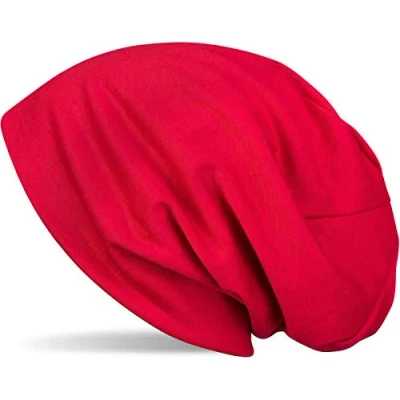 Image of styleBREAKER Classic Beanie hat, Summer, Light, Unisex 04024018, Colour:Red