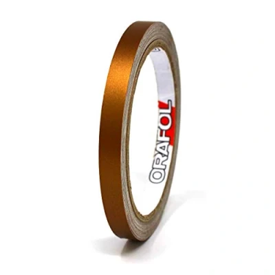 Image of Finest Folia Vinyl Trim Stripe 33ft Tape Pinstriping Striping Sticker for Car Motorcycle Bike Truck Boat Decal Crafting Handicrafts Model Making self adhesive (Matt copper, 0,275“)