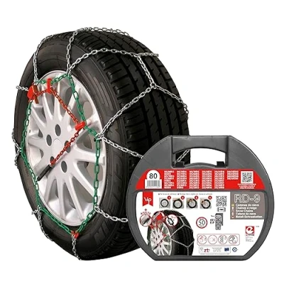 Image of VIP RD9 Metal snow chains mm, size No. 80, set 2 pcs, gloves included