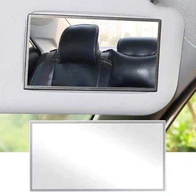 Image of Car Sun Visor Mirror, Vehicle Cosmetic Makeup Automotive Self Adhesive Vanity Mirror for Truck, SUV（Rect)