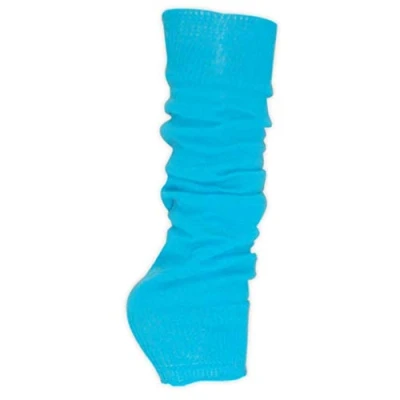 Image of Luxurious Ladies 80&#039;s Dance Plain Ribbed Leg Warmers, Neon warmers 15 Colours (Turquoise)