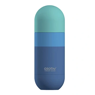 Image of Asobu Orb Refined Steel Insulated flasche with Trinkbecher Pastellblau