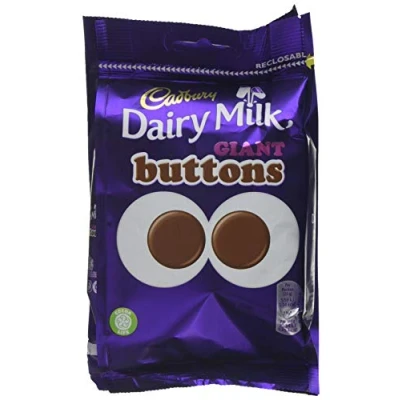 Image of Cadbury Dairy Milk Giant Buttons Chocolate Bag, 119 g (Pack of 10)