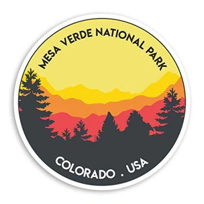 Image of 2 x 10cm Mesa Verde National Park Vinyl Stickers USA America Sticker #20223 (10cm Wide)