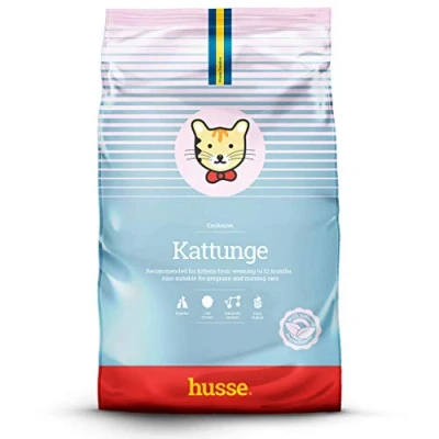 Image of Husse Exclusive Kattunge Dry Cat Food, High Chicken Meat, Rich Protein, All Natural Ingredients, Omega 3 Rich, Essential Nutrients for Cats, Rice Formulated Healthy Growth, 2kg
