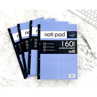 Image of NOTI A4 Sidebound Refill Pad, 160 Pages, 70gsm (Pack of 4)